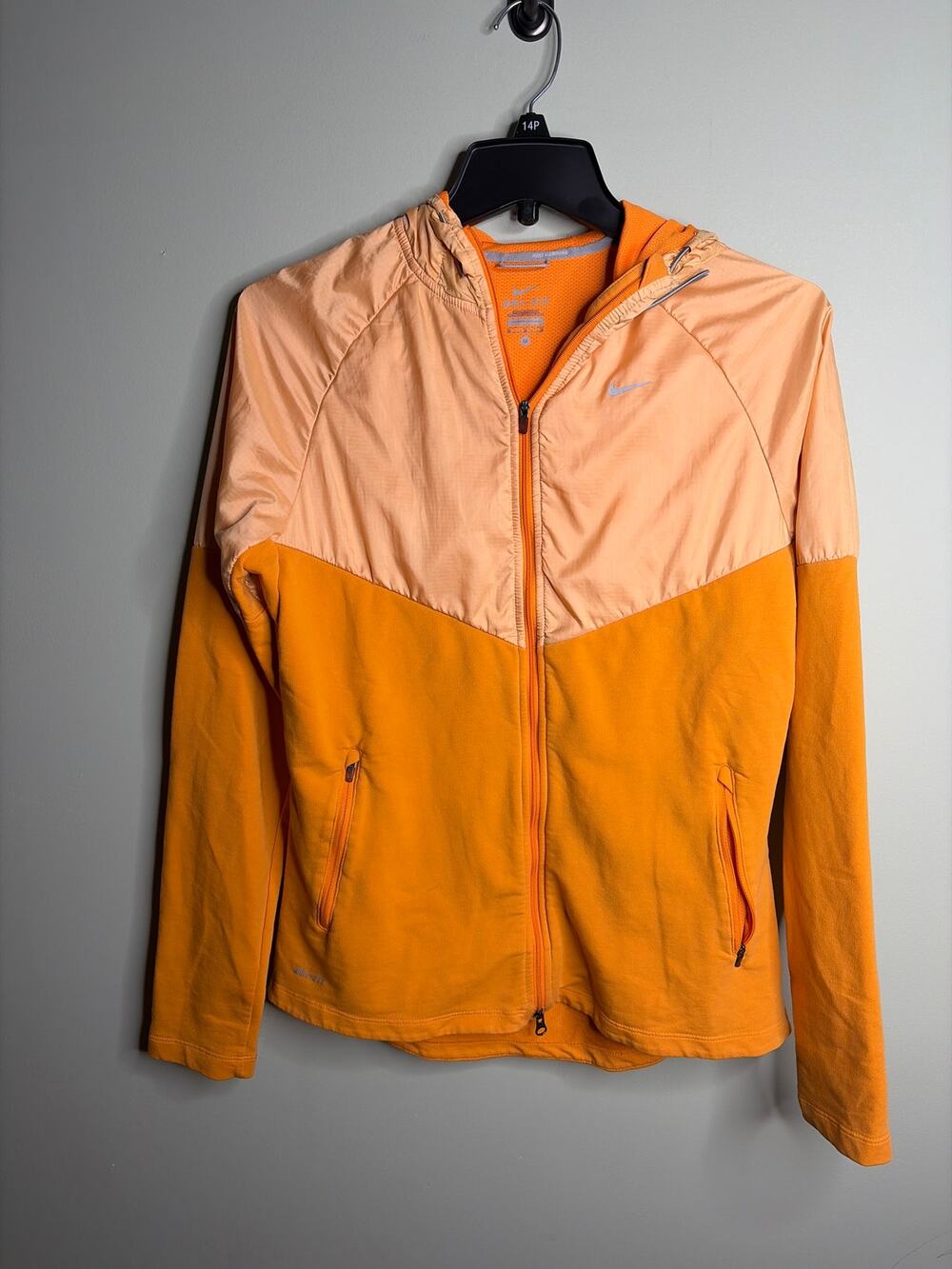 Nike Womens Orange Lightweight Running Jacket Medium